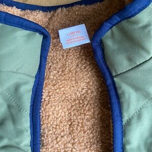 Green and Blue Vest with Brown Lining